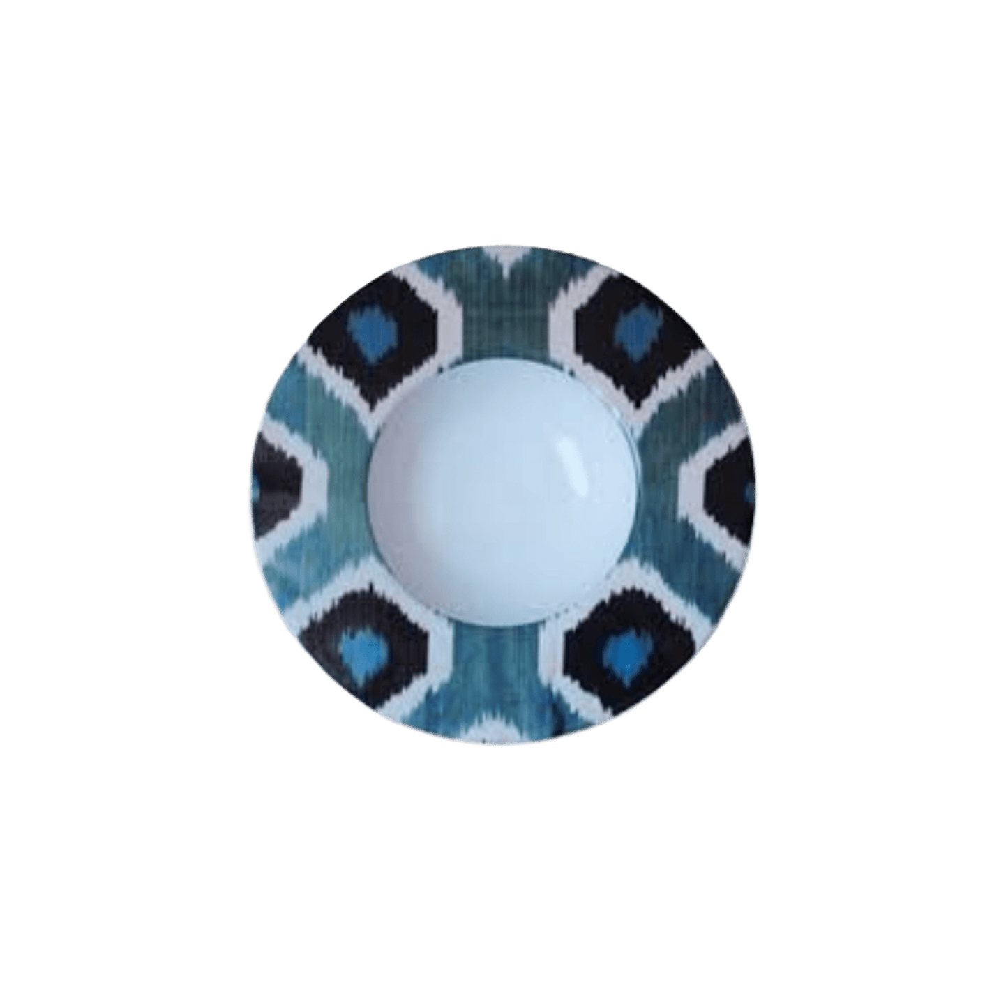 Ceramic Ikat Pasta Plate - blue grey - Hosted by Kelly Gaudreau