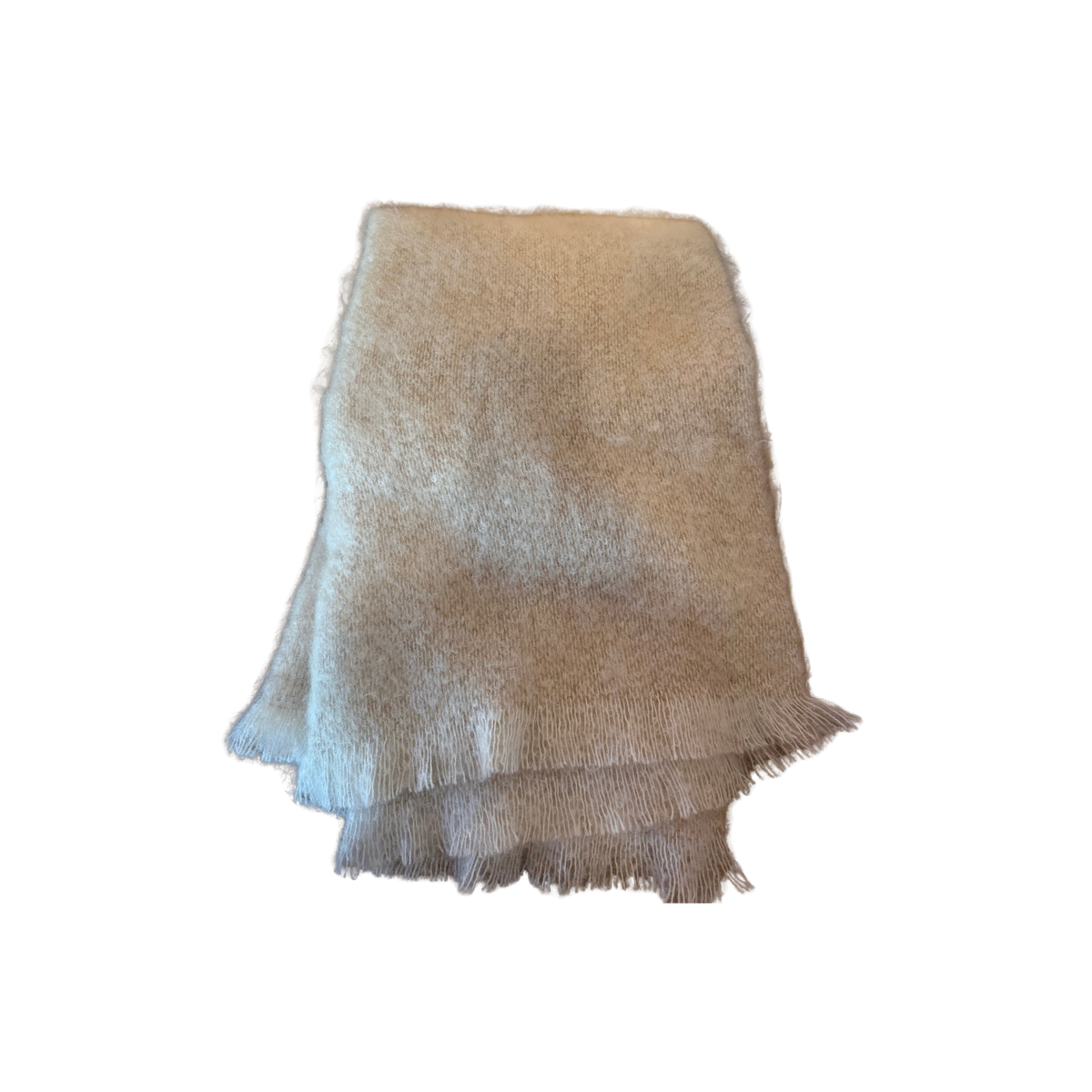 Mooneen Mohair Throw Blanket - Fawn
