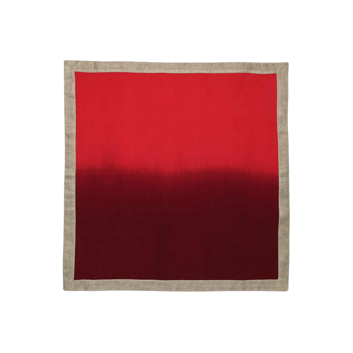 Dip Dye Napkins in Warm Tones Red and Burgundy - Set of 4 - Hosted by Kelly Gaudreau