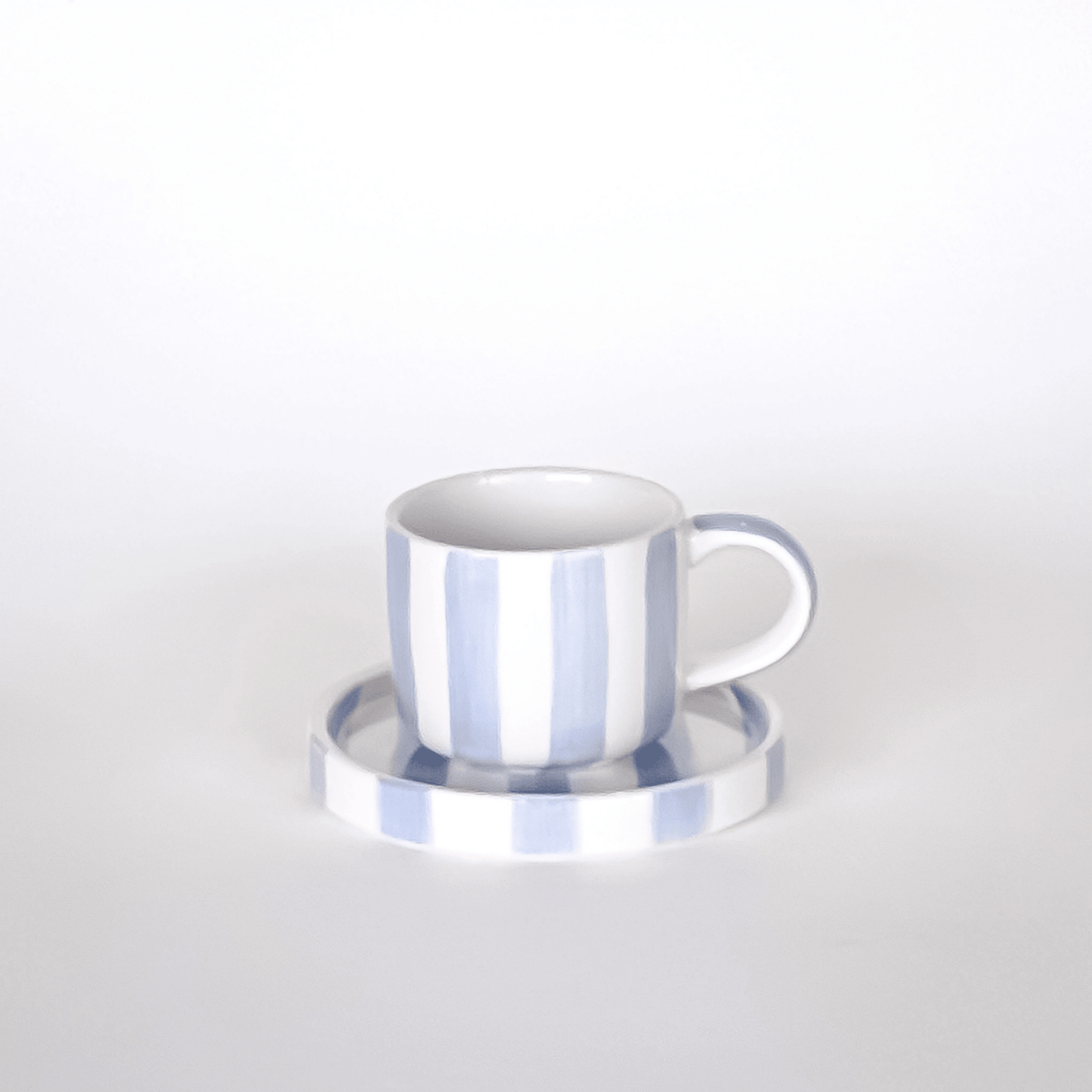 Espresso Stripes Cup and Saucer - Set of 2 - Hosted by Kelly Gaudreau