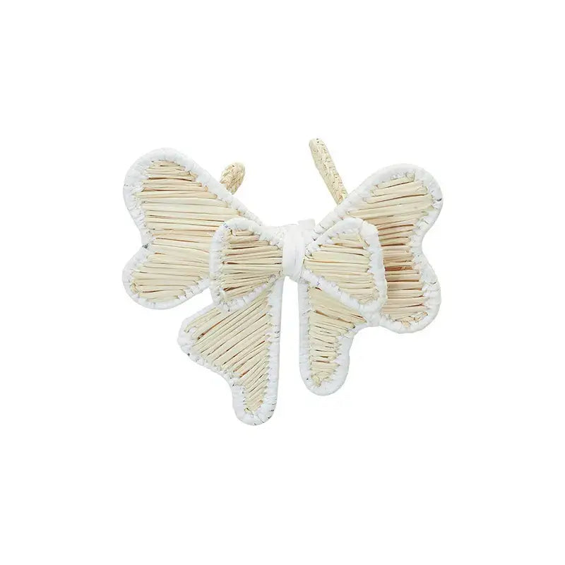 Bow Napkin Ring, colored Trim: Dark Green