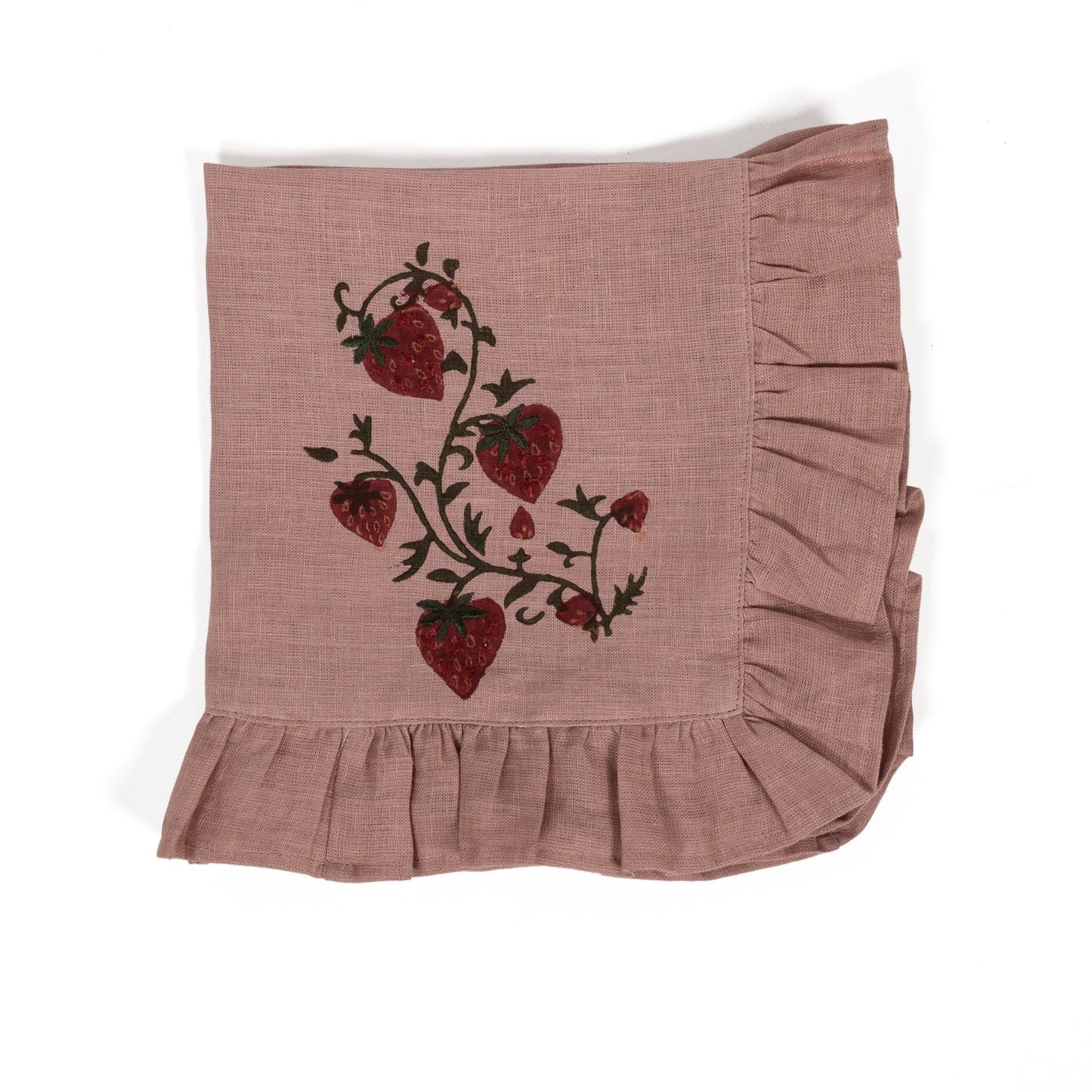 Fraises De Bois Napkins (Pink) (set of 4) - Hosted by Kelly Gaudreau