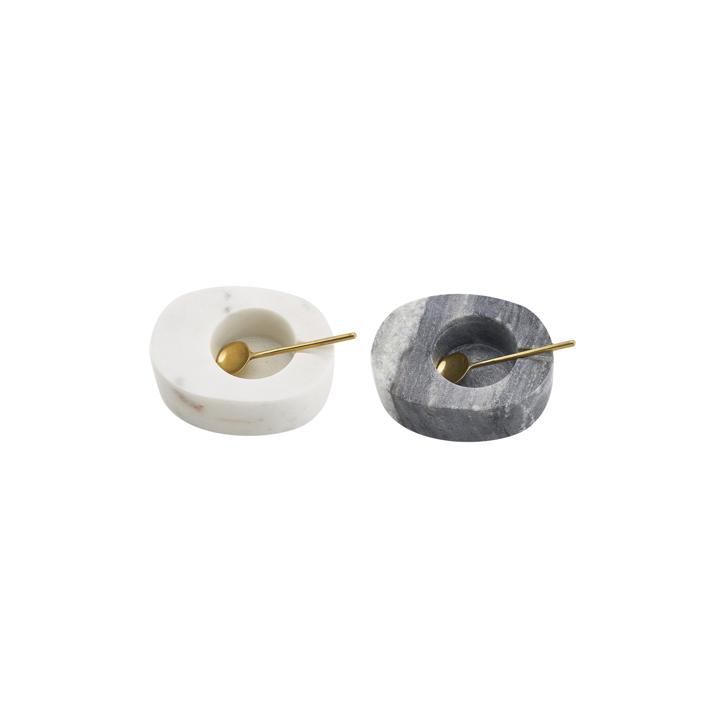 Marble Salt & Pepper Cellar with Spoons