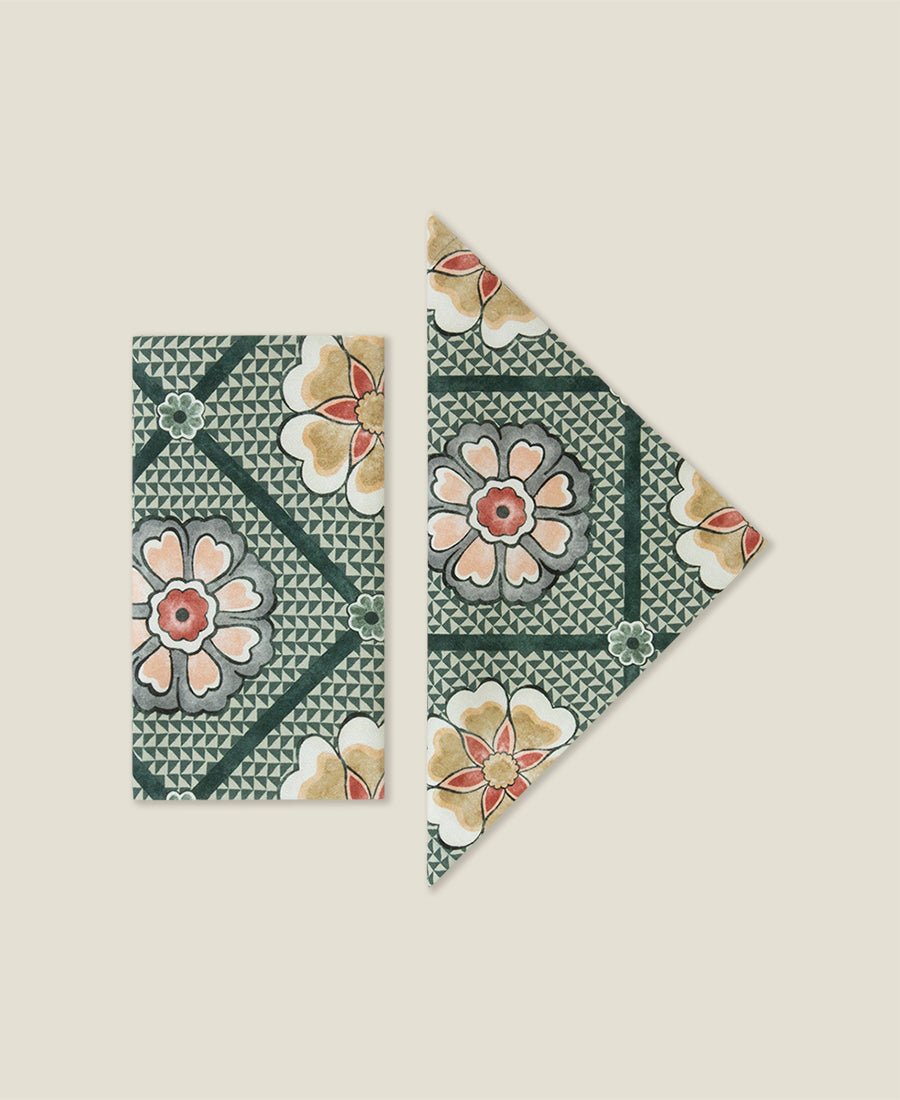 Green Rombos Napkin - Hosted by Kelly Gaudreau