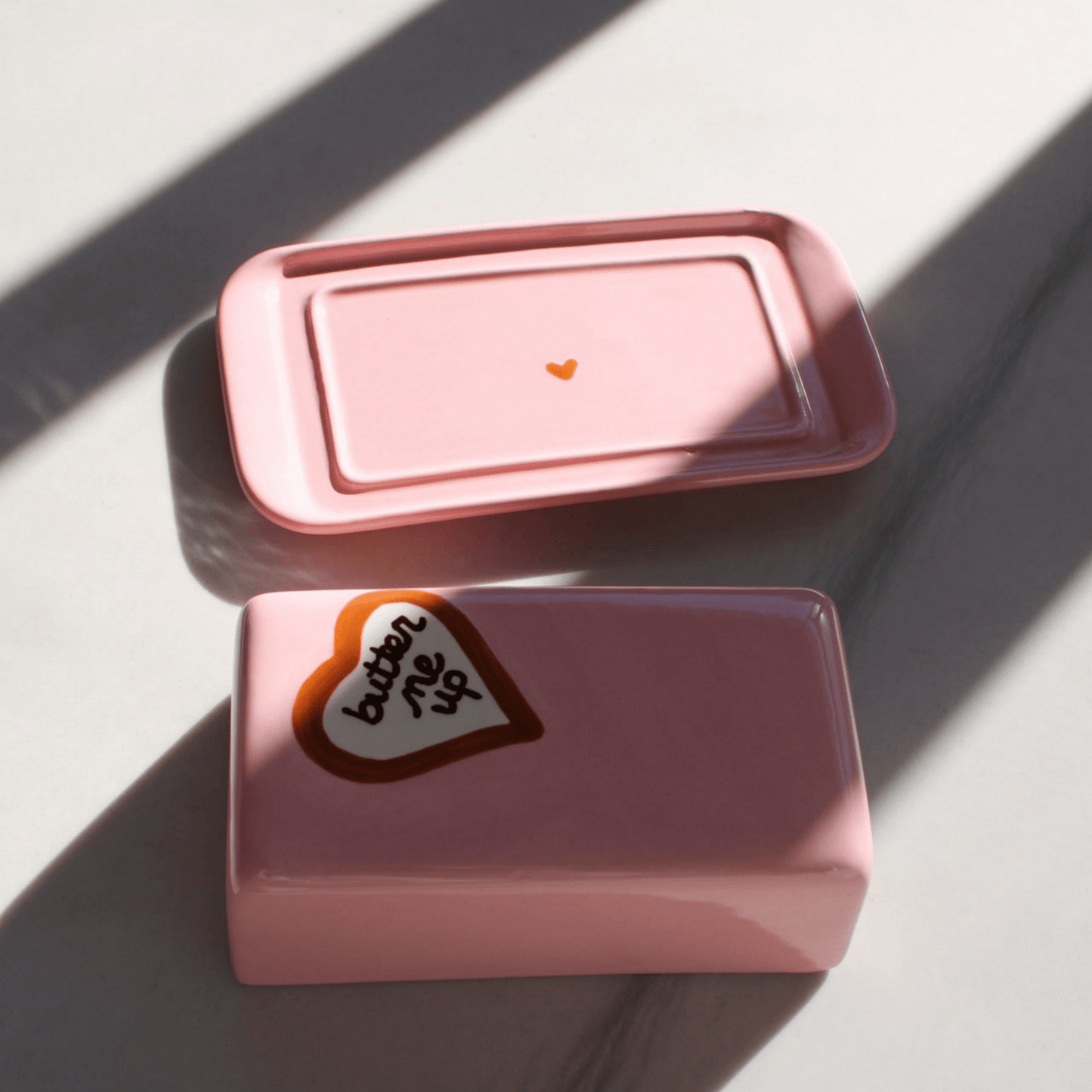 Hand - Painted "Butter Me Up” European Butter Dish - Hosted by Kelly Gaudreau