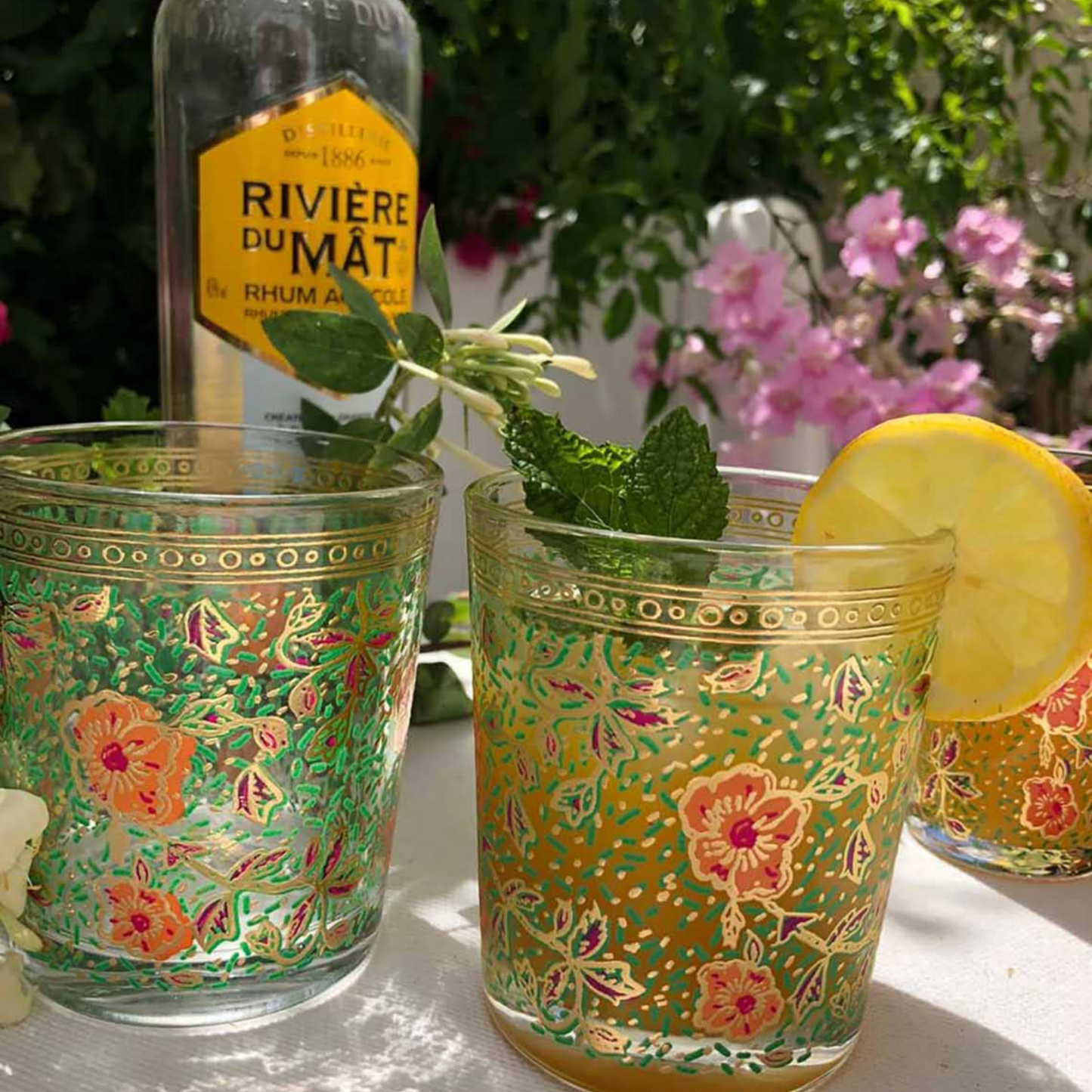 Hand Painted Garden Tumbler Glasses - Set of 6 - Hosted by Kelly Gaudreau