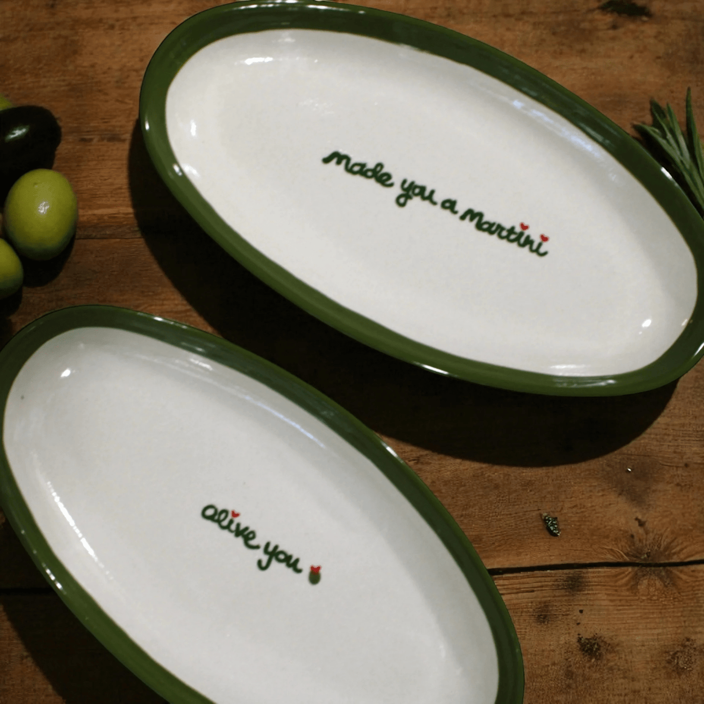 Hand - Painted “Olive You" Aperitif Dish - Hosted by Kelly Gaudreau