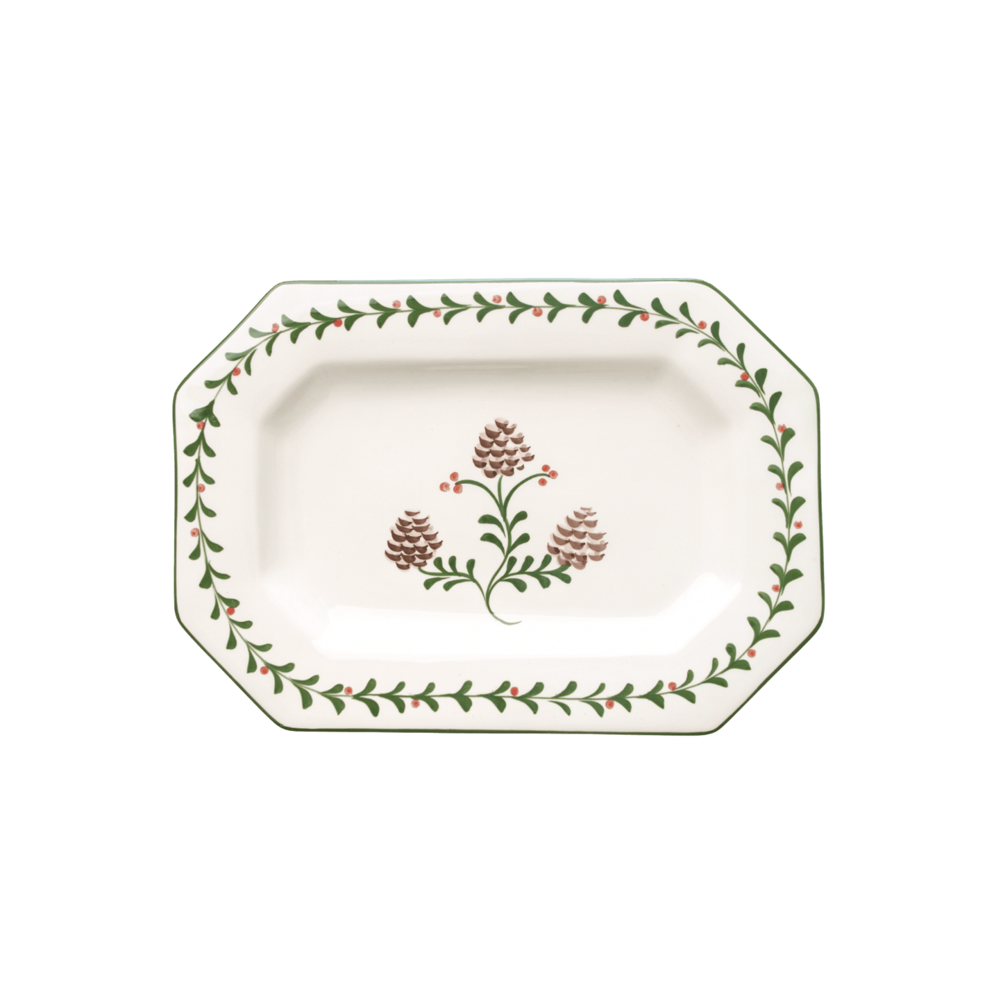 Holly & Pinecones Rectangular Serving Platter - Hosted by Kelly Gaudreau