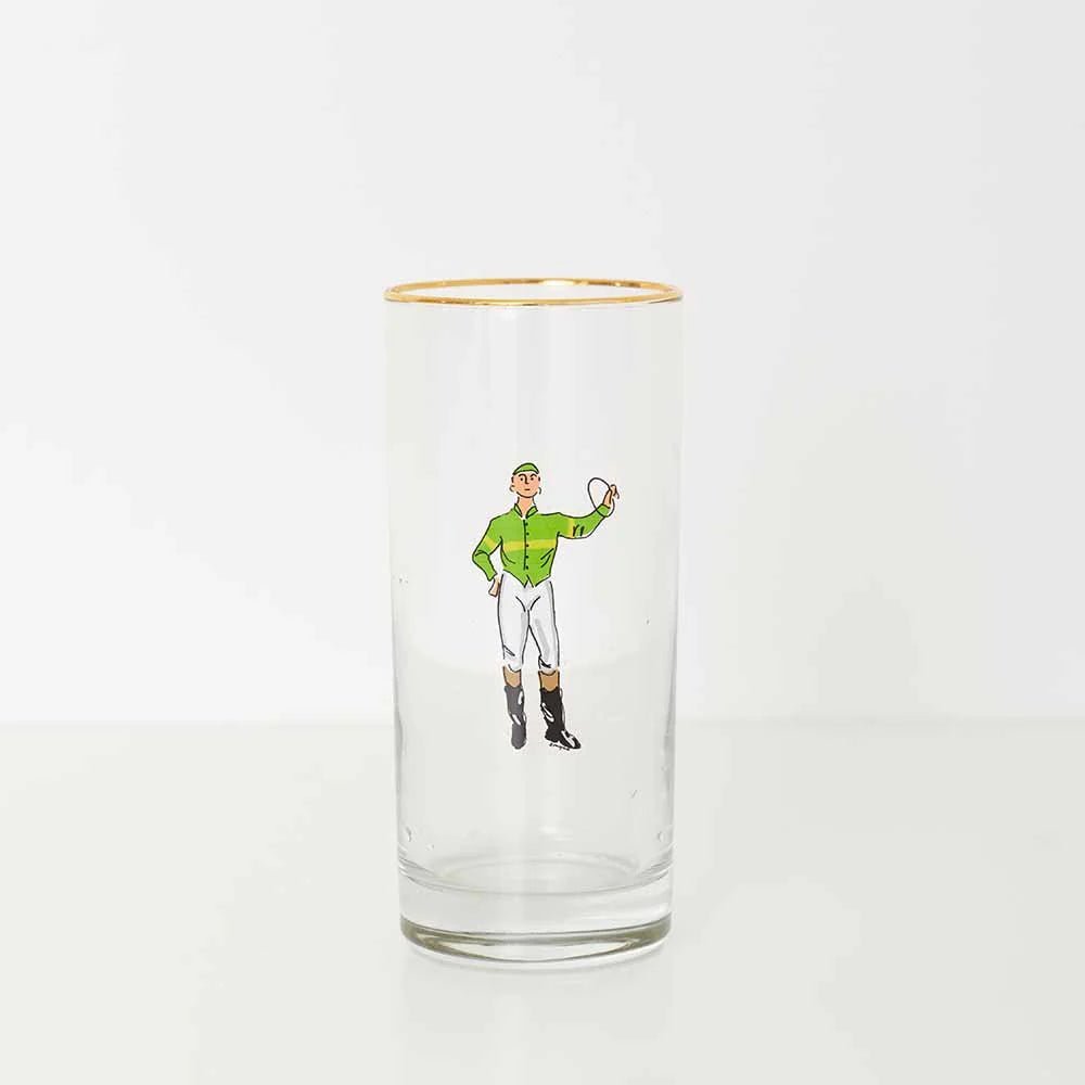 Jockeys Drinking Glasses Mixed Set of 4 - Hosted by Kelly Gaudreau