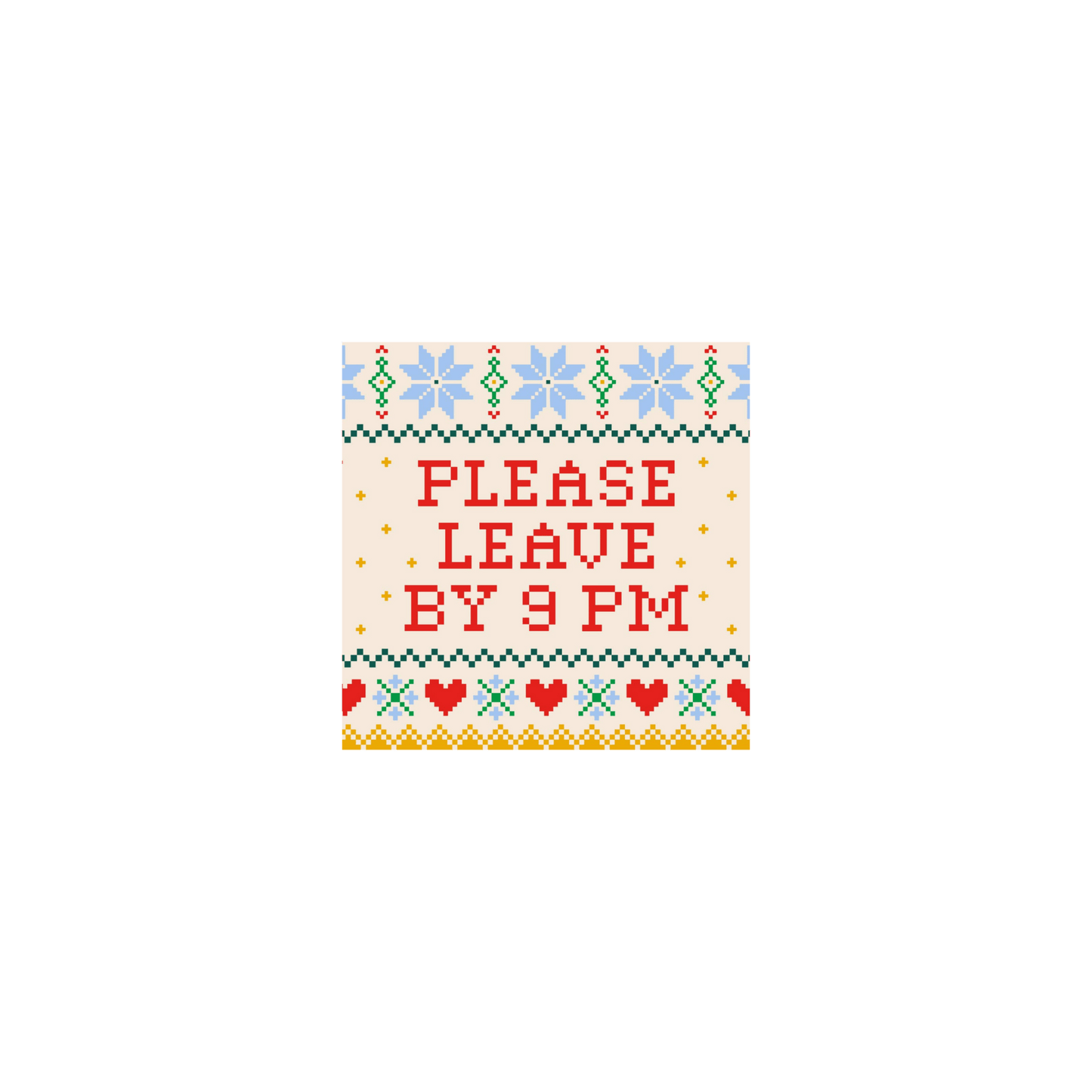 Leave By 9pm Holiday Cocktail Napkins - Pack of 20 - Hosted by Kelly Gaudreau