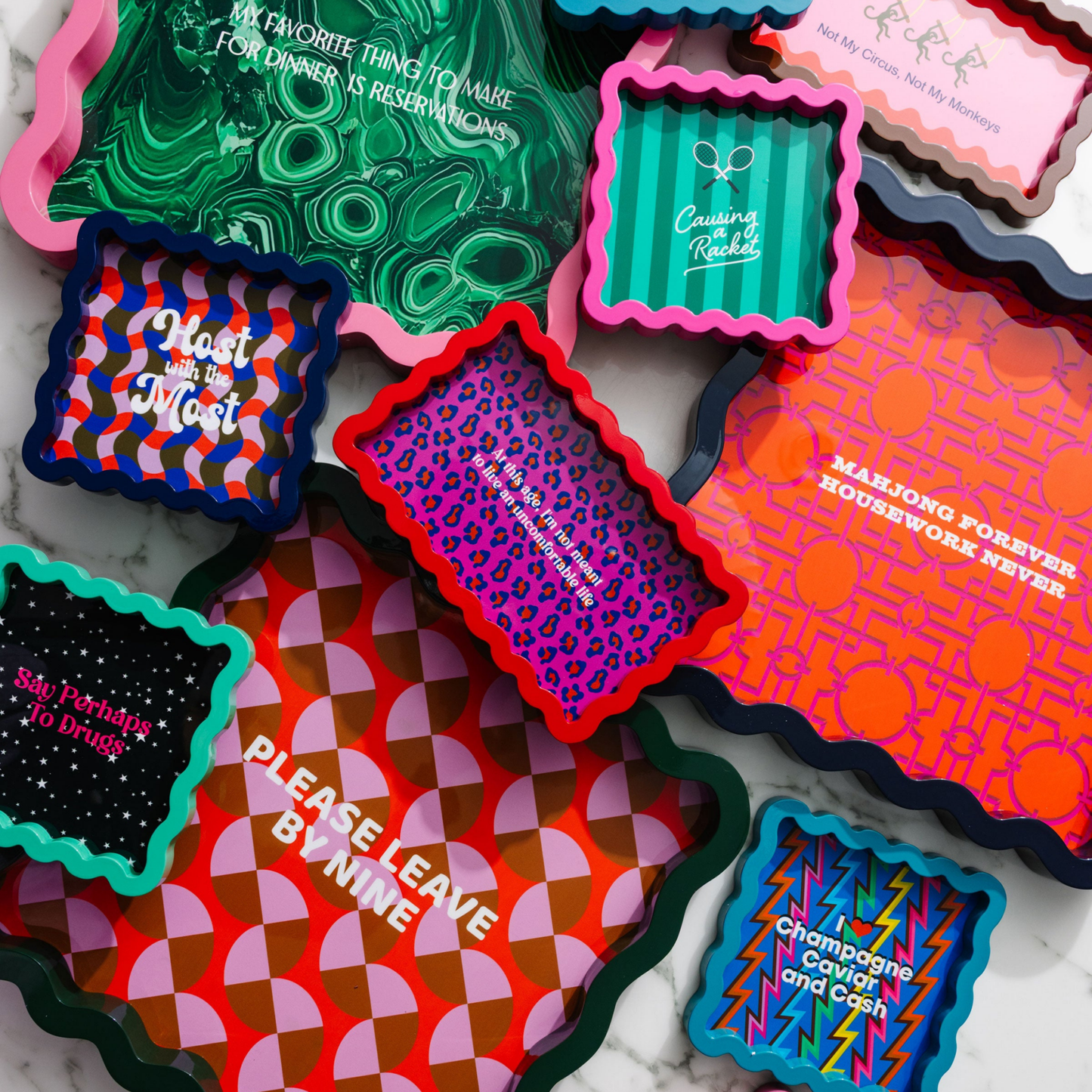 Leave by Nine Large Lacquer Tray - Hosted by Kelly Gaudreau
