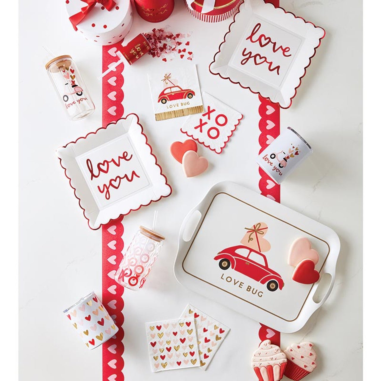 Love You Foil Scalloped Plates - Set of 8 - Hosted by Kelly Gaudreau