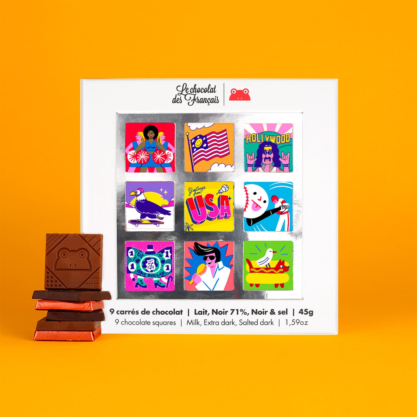 Love USA 9 Squares Chocolate Giftset