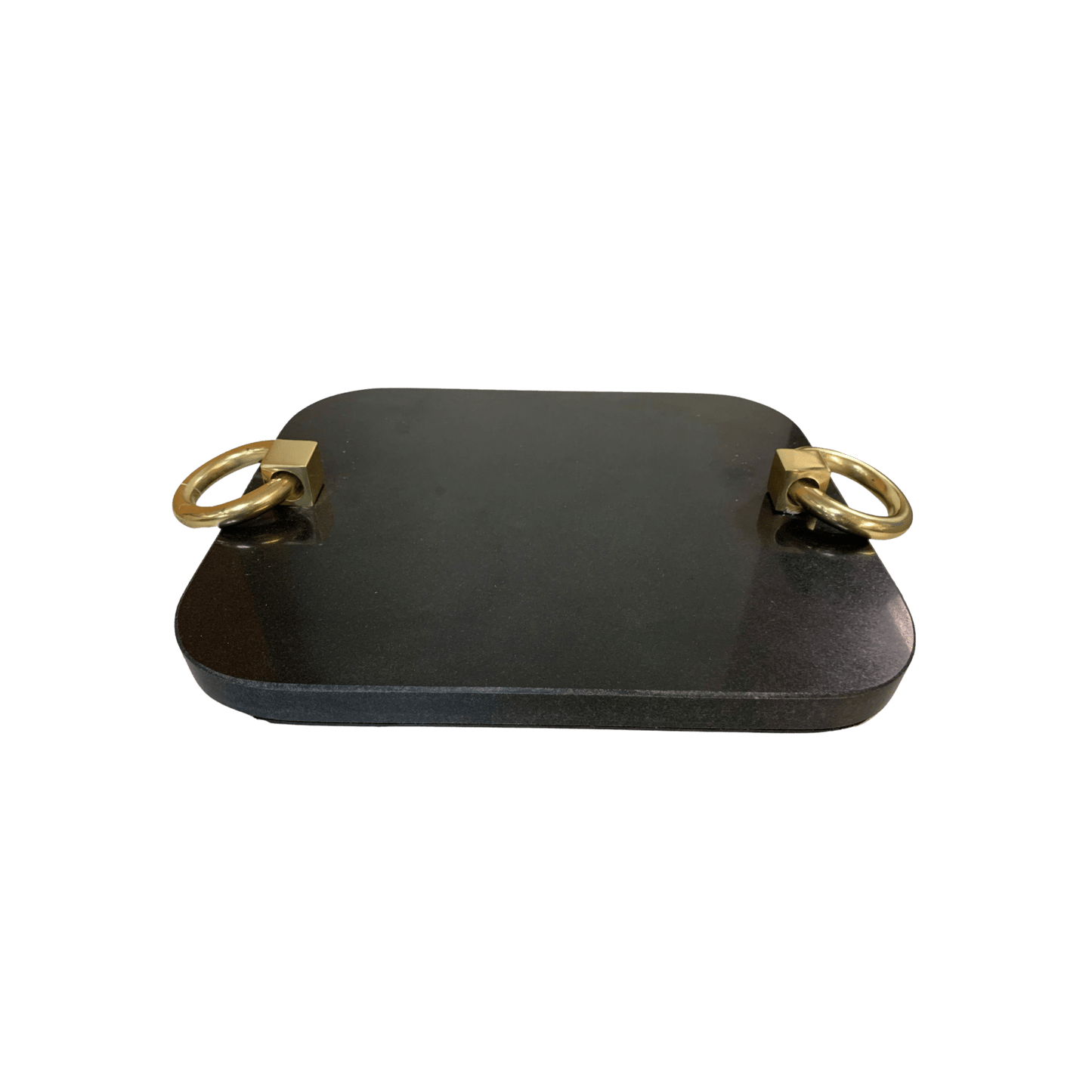 Medium Black Granite Tray with Brass Handles - Hosted by Kelly Gaudreau