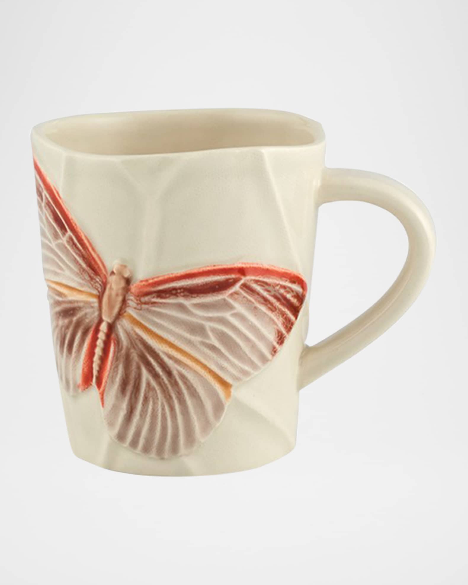 Bordallo Pinheiro Cloudy Butterflies Mugs by Claudia Schiffer, Set of 4