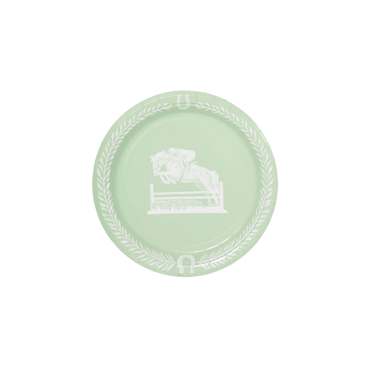 Equestrian Jasperware-Inspired Paper Dessert Plates - Pack of 8