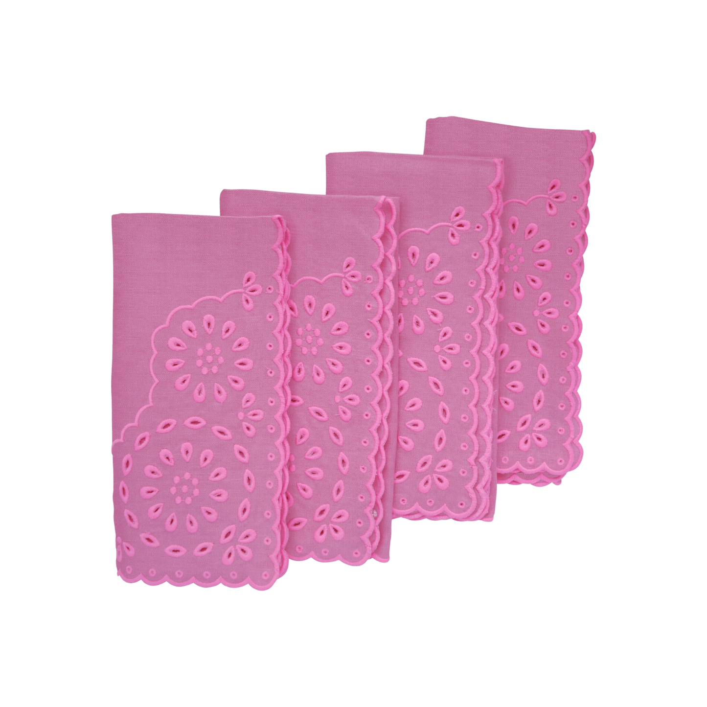 Pink Eyelet Dinner Napkins - Set of 4 - Hosted by Kelly Gaudreau