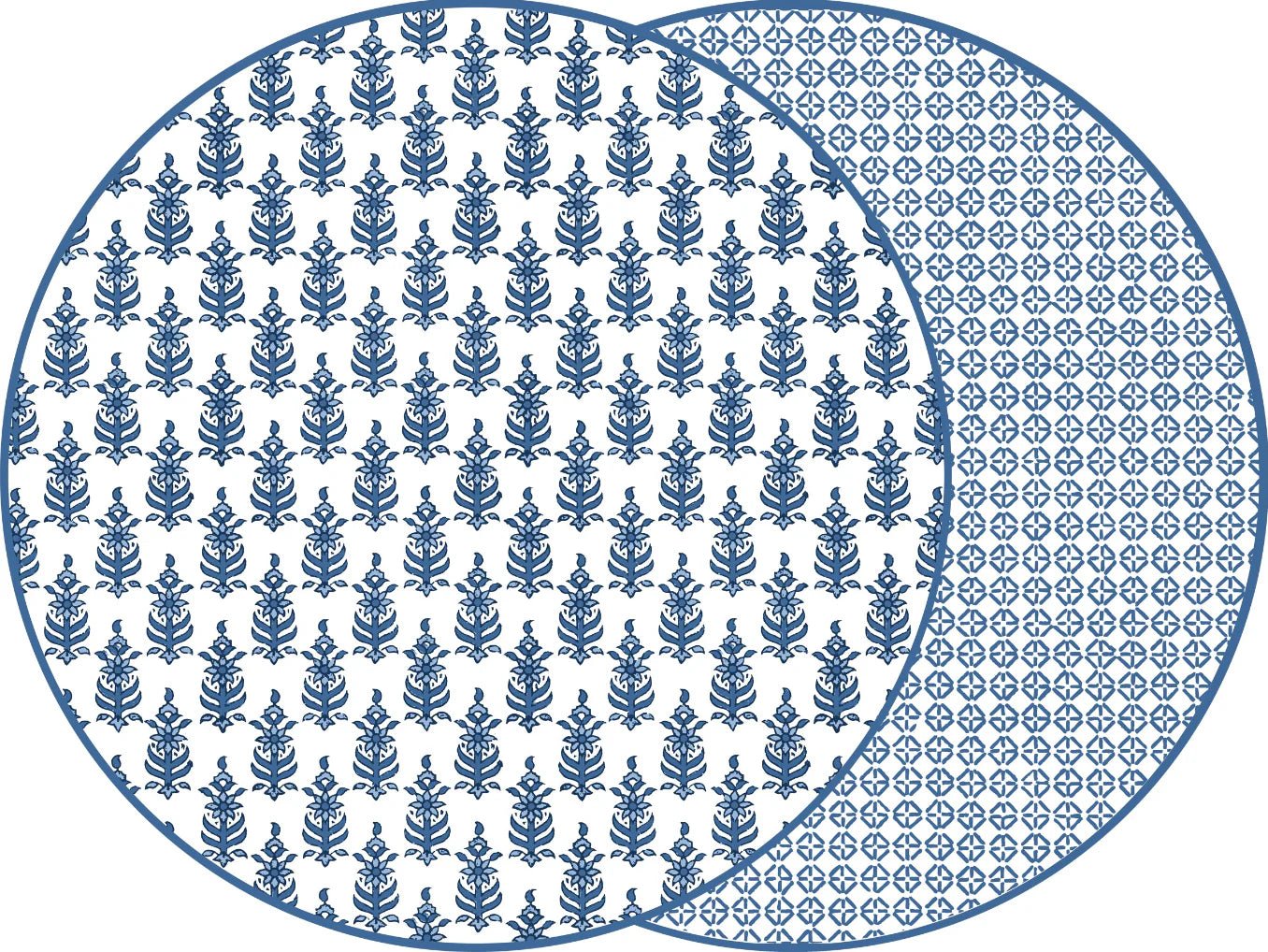 Reversible Raj and Jaipur Placemat in Denim - Hosted by Kelly Gaudreau