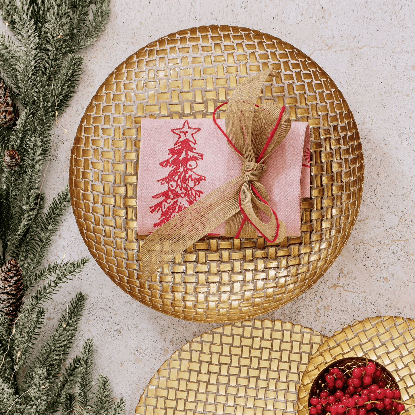 Rufolo Glass Gold Basketweave Large Shallow Bowl - Hosted by Kelly Gaudreau