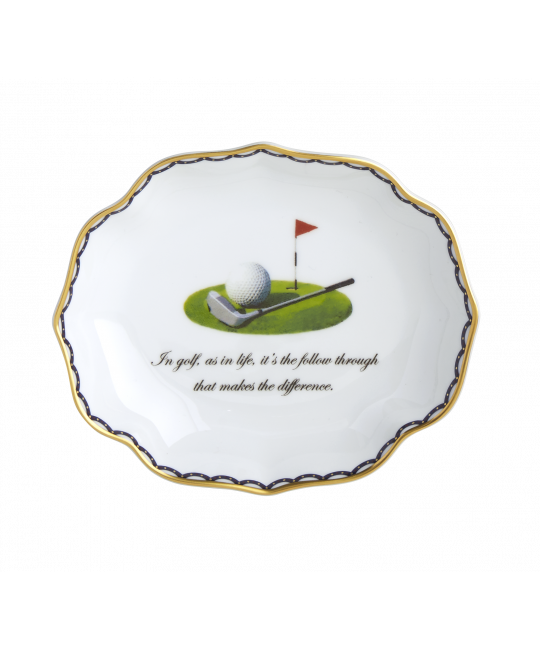 Golf-Themed Decorative Tray with Fun Swag Design