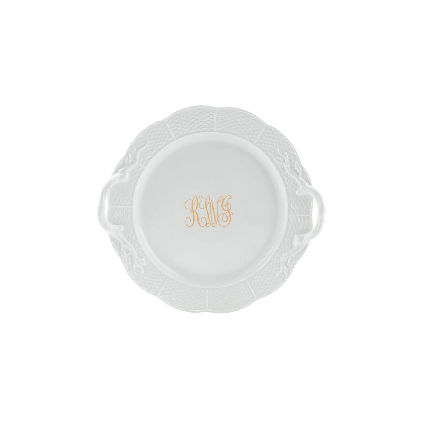 Signature Giftware Round Handled Platter with Monogram - Hosted by Kelly Gaudreau