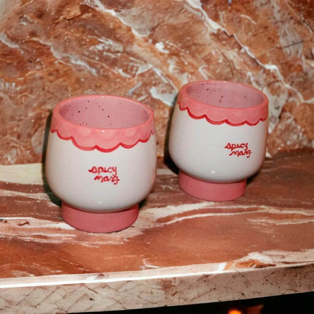 Spicy Margarita Glass (Pink/Red) Set of 2 - Hosted by Kelly Gaudreau