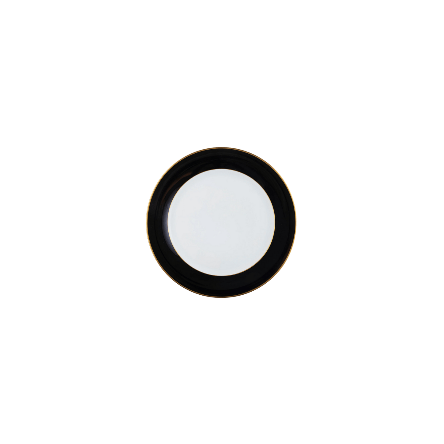 Ultra - White ColorSheen Black with Gold Banding Salad Plate - Hosted by Kelly Gaudreau