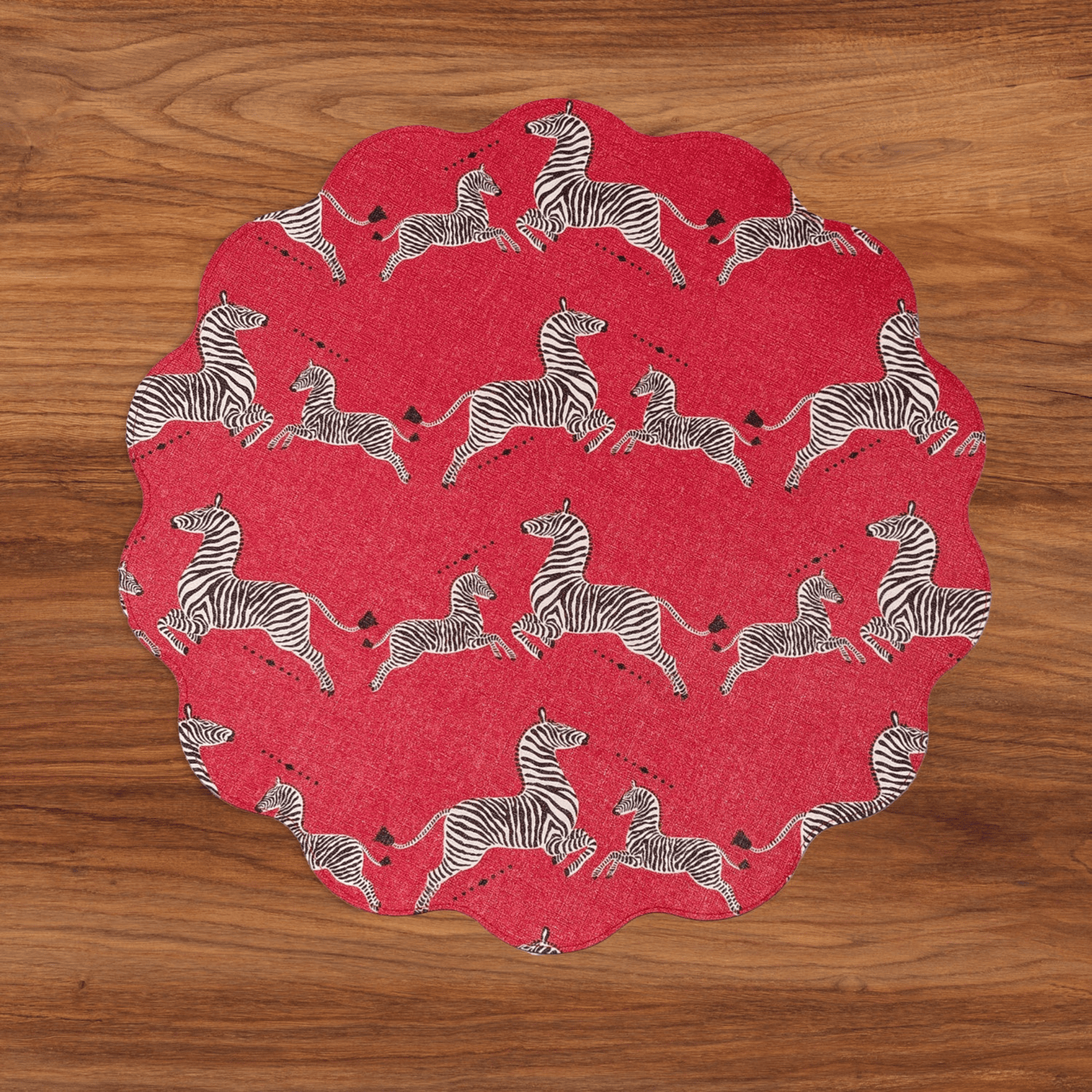 Vida Cheetah and Zebra Reversible Round Placemats - Set of 4 - Hosted by Kelly Gaudreau