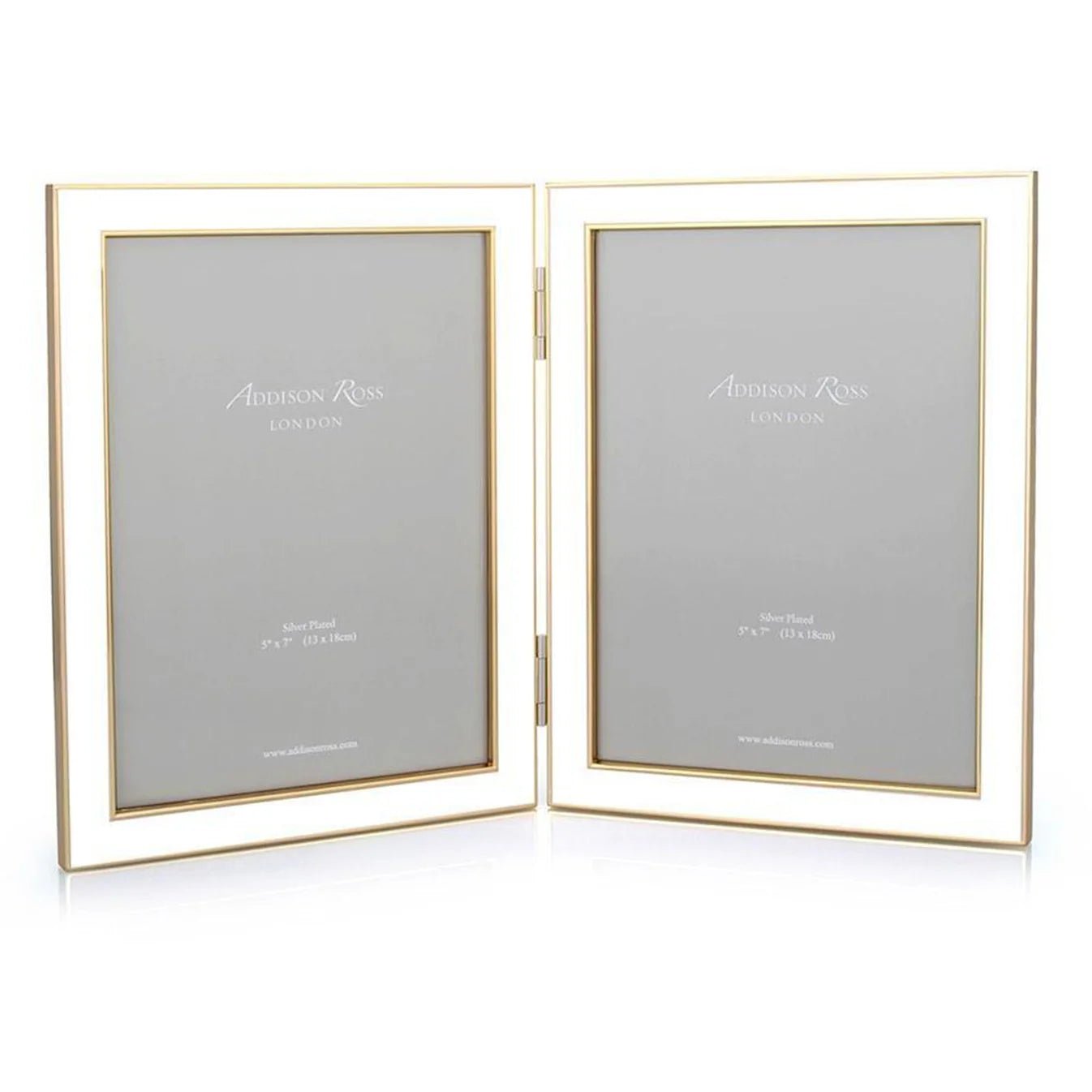 White Enamel & Gold Double Frame - Hosted by Kelly Gaudreau