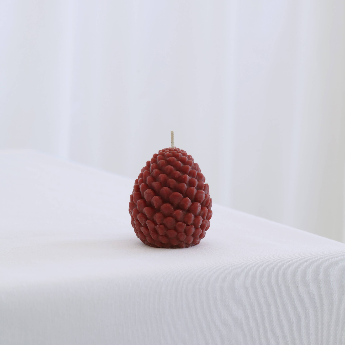 100% Beeswax Sculpted Pine Cone Candles - Terra Cotta