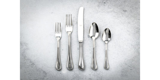 Perla Silver Plated 5 Piece Flatware Set