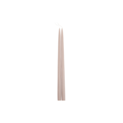 12” taper candles in Greige