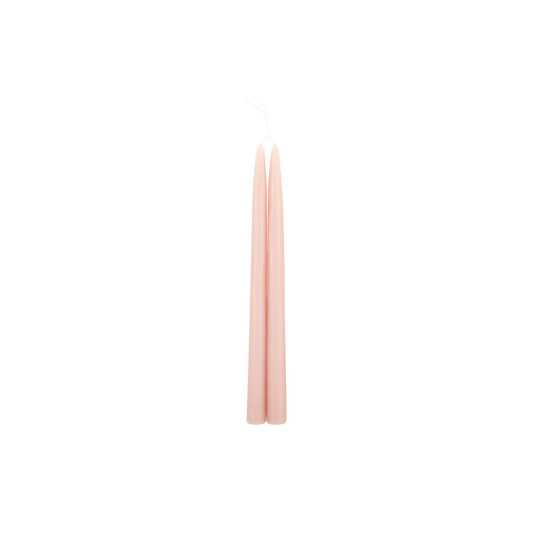 12” taper candles in Petal