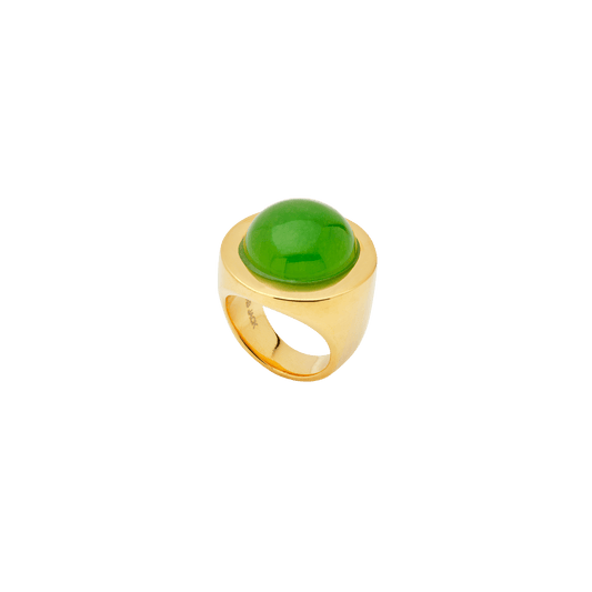18K Gold - Plated Orb Ring – Green Quartz - Hosted by Kelly Gaudreau