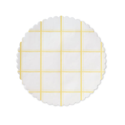"Lemon Chiffon" flat plate liners