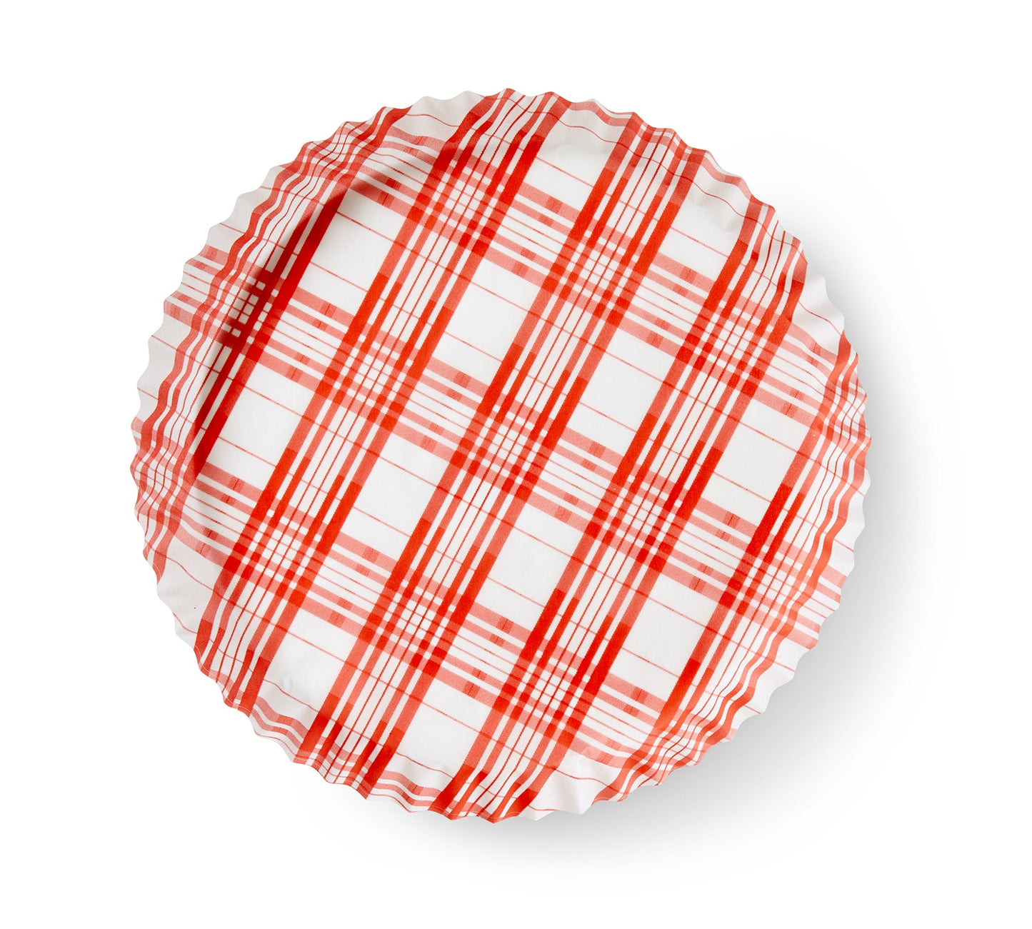 "Red Plaid" preformed plate liners