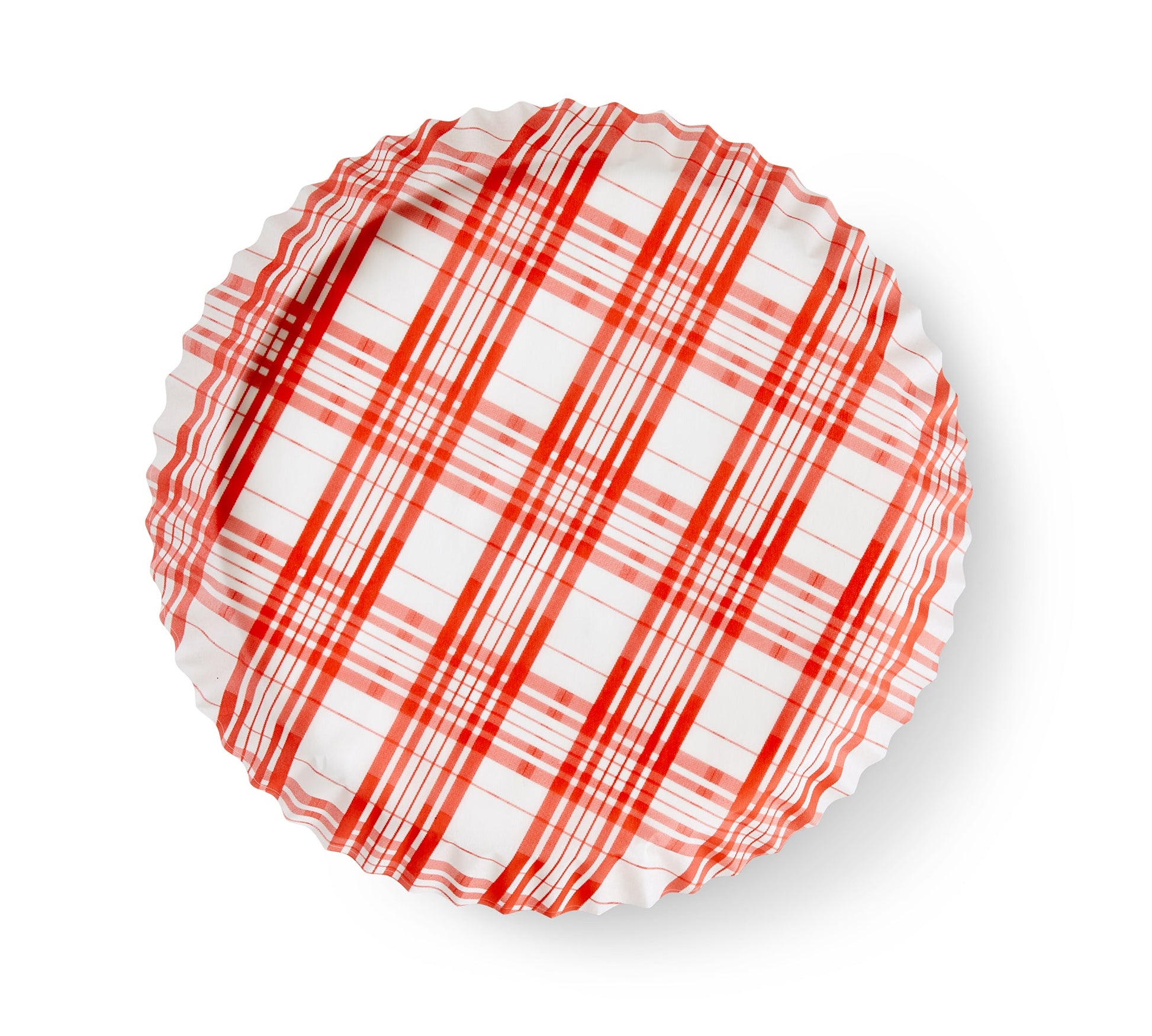 "Red Plaid" preformed plate liners