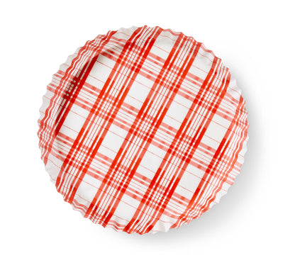 "Red Plaid" preformed plate liners