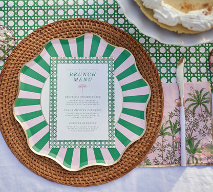 Palm Beach - Pink & Green Large Paper Napkins - Set of 20