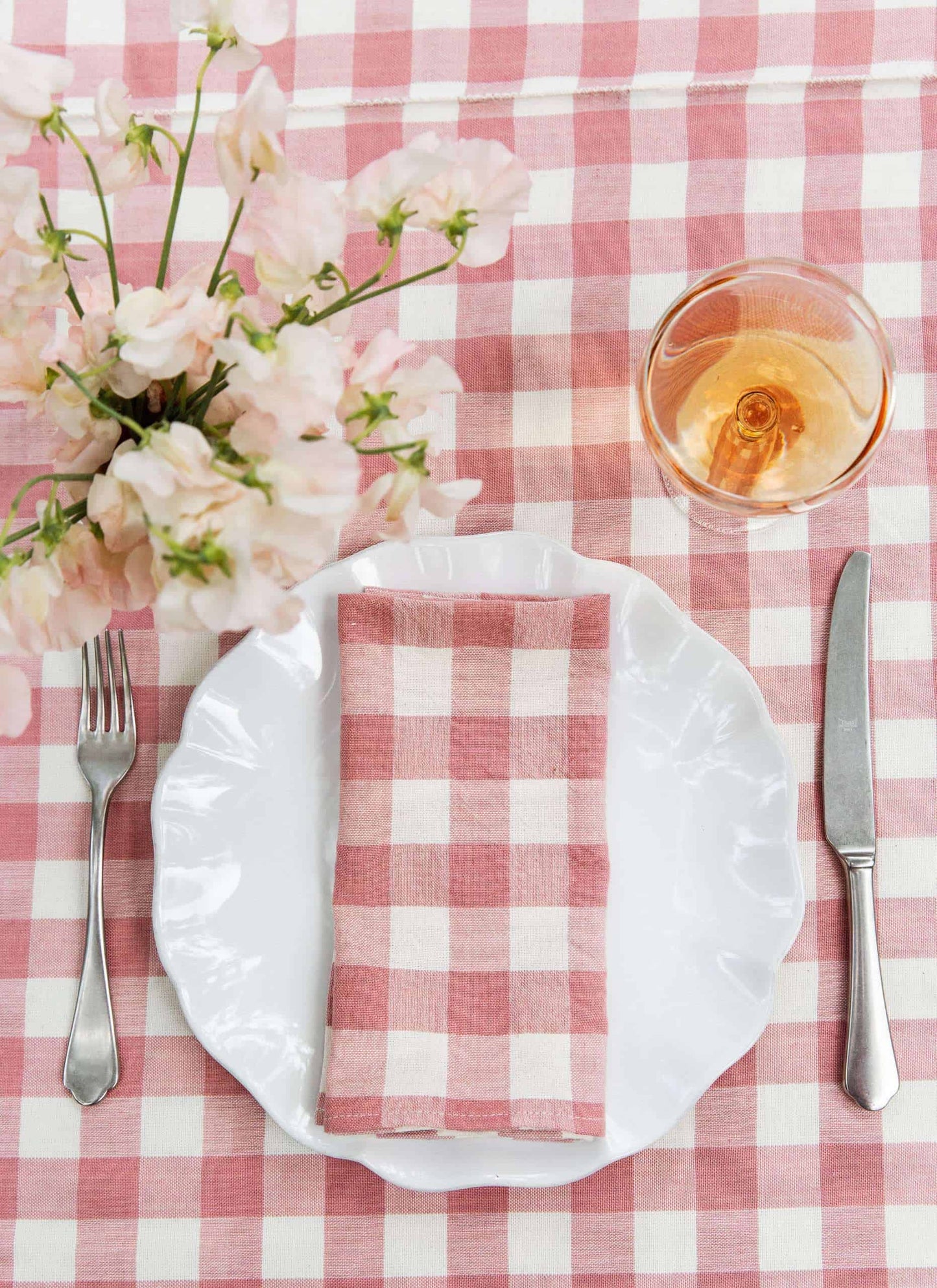 Gingham Napkin - Rosa set of 4