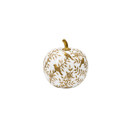 Gold Bird & Vine Pumpkin