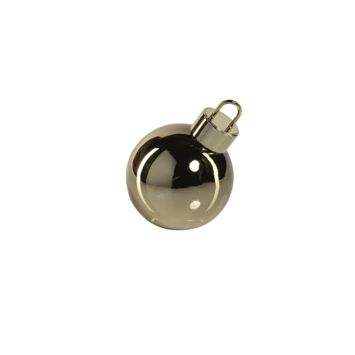 LED Metallic Glass Ornament Ball - Gold