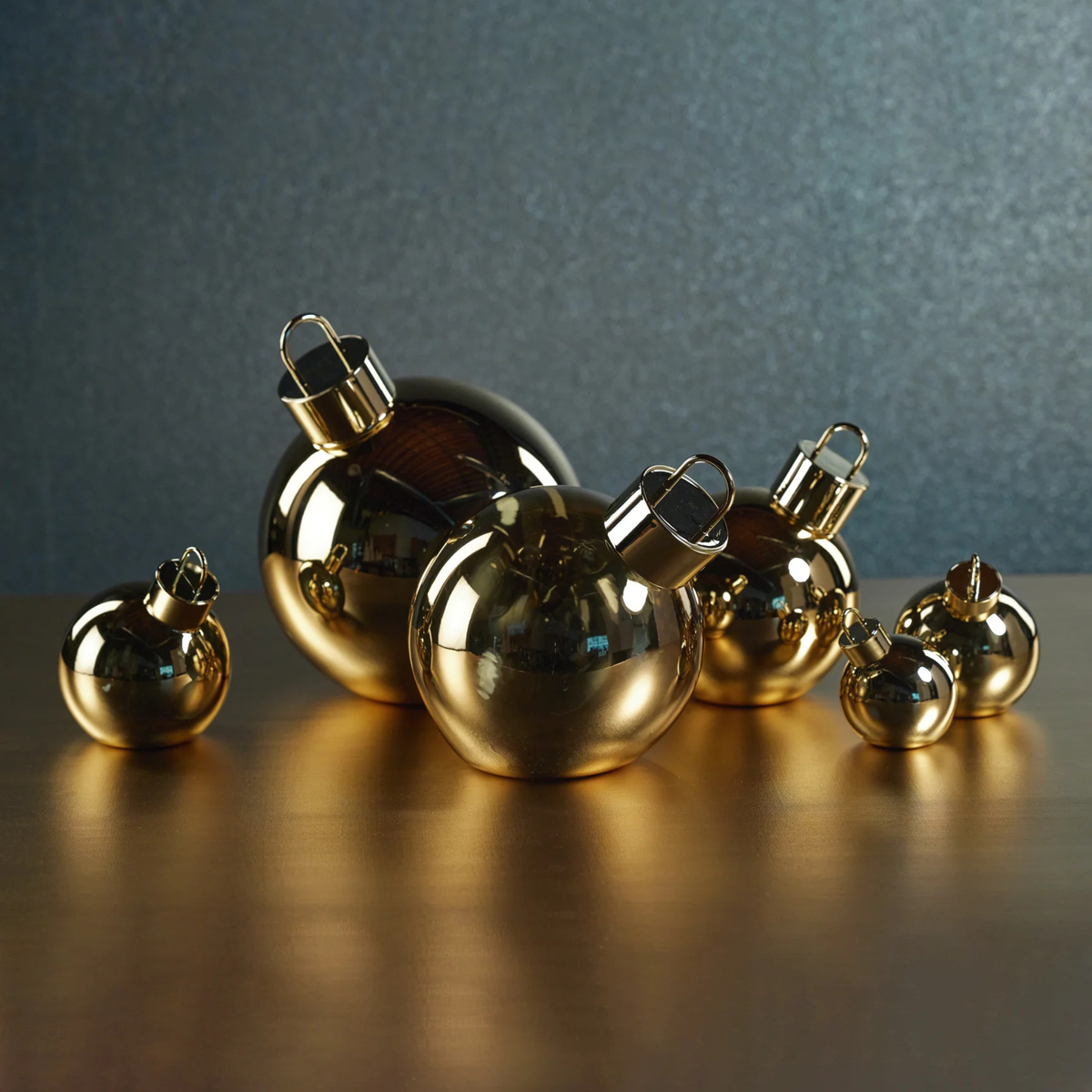 LED Metallic Glass Ornament Ball - Gold