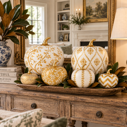 Gold Meadow Sprig Pumpkin