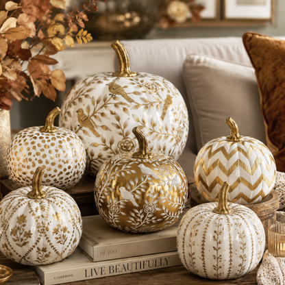 Gold Meadow Sprig Pumpkin