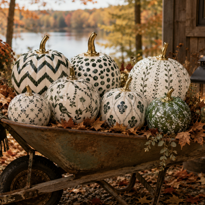 Green Garden Trellis Pumpkin