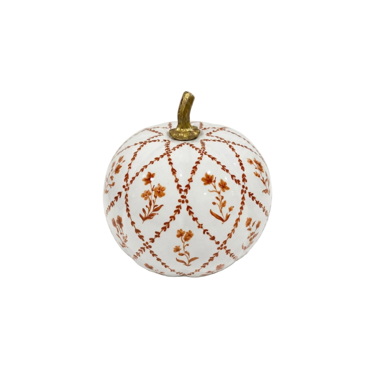 Rusty Red Garden Trellis Pumpkin