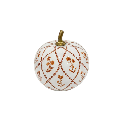 Rusty Red Garden Trellis Pumpkin