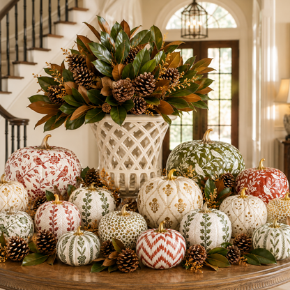 Rusty Red Garden Trellis Pumpkin