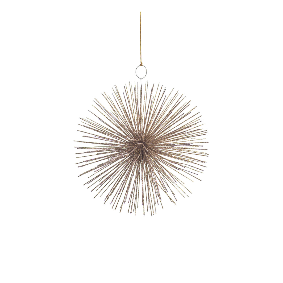 Wire Star Burst Ornament - Champagne